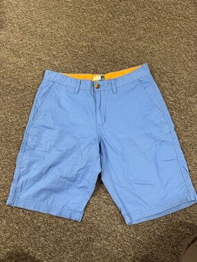 14th & Union Men's Sky Blue Flat-Front Cotton Shorts